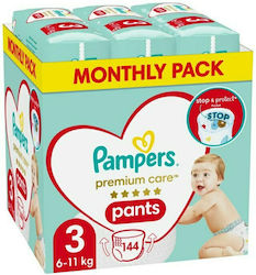 Pampers Premium Care Панталони за пелени No. 3 за 6-11 kgkg 144бр