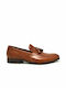 Damiani Men's Leather Moccasins Tabac Brown