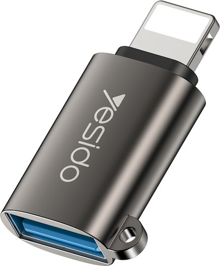 Yesido GS14 Конвертор Lightning мъжки към USB-A женски Черен 1бр