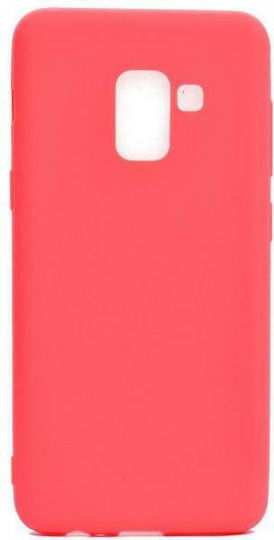 Forcell Soft Umschlag Rückseite Silikon Rot (Galaxy J6)