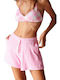 Blu4u Women's Terry Shorts Pink