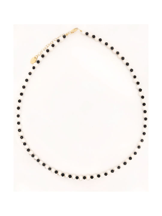 LifeLikes Necklace Black with Pearls