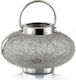 Palma Emporio Laterne Metallisch Silber 32x32x18cm 1Stück