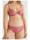 Bikini Set Bra & Slip Bottom with Adjustable Straps Pink