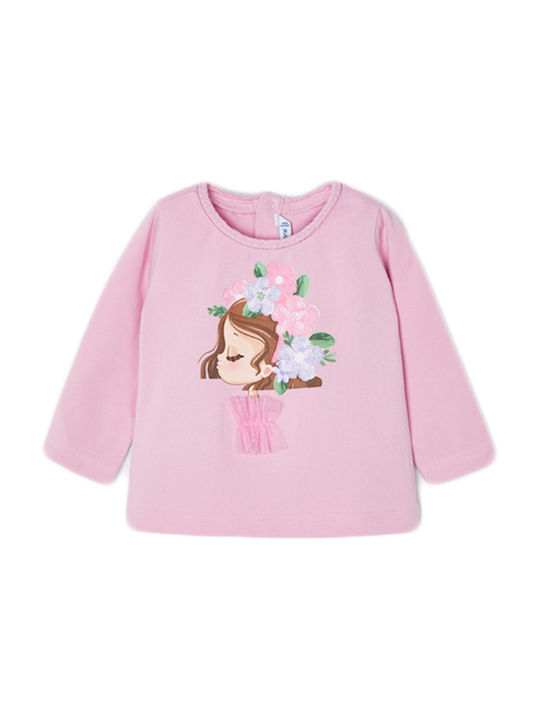 Mayoral Kids Blouse Long Sleeve Pink