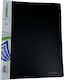 A&G Paper Clipboard Flexible with 10 plastic sleeves Slides for Paper A4 Black 1pcs