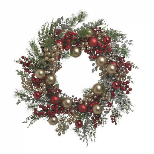 Inart Christmas Decorative Wreath 65cm