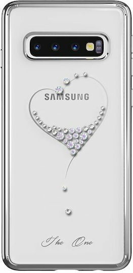 Kingxbar Wish With Swarovski Crystals Back Cover Πλαστικό Ασημί (Galaxy S10)