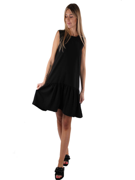 Silvian Heach Summer Mini Dress with Ruffle Black