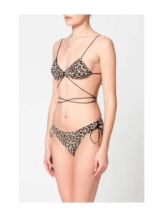Lucia Bikini Brazil with Ties Brown