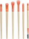 EcoTools Σετ με Πινέλα Μακιγιάζ από Συνθετική Τρίχα Elements Fiery 6τμχ