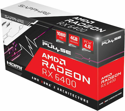 Sapphire Radeon RX 6400 4GB GDDR6 Pulse LP Κάρτα Γραφικών