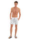 Karl Lagerfeld Guillaume Herren Badebekleidung Shorts Weiß mit Mustern