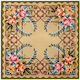 Gobelin L Stickerei Beige aus Stoff 100x100cm. 03.27