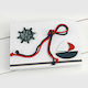 Bellissimo Bellissimo Baptism Guest Book with Ship Theme Made of Cardboard