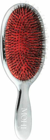 Max Pro Mohi Bristle Nylon Spa Brush Large Βούρτσα Μαλλιών Ασημί