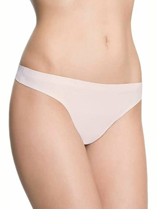 Figi Bex Γυναικείο String χωρίς Ραφές Μπεζ