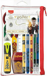 Maped Harry Potter Kids Stationery Set with Pencil, Sharpener, Eraser, Ruler and Pencil Case 10pcs