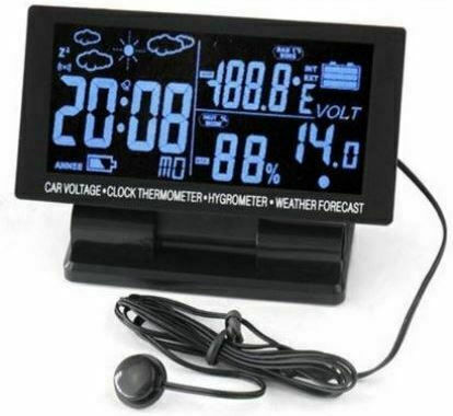 Car Clock, Hygrometer and Voltmeter Digital Instrument