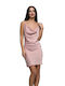 LikeMe Mini Evening Dress Open Back Pink