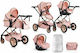 Moni Midas 3 in 1 3 in 1 Baby Kinderwagen Rosa