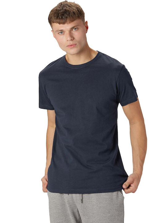 Marcus Ανδρικό T-shirt Navy Μπλε Μονόχρωμο