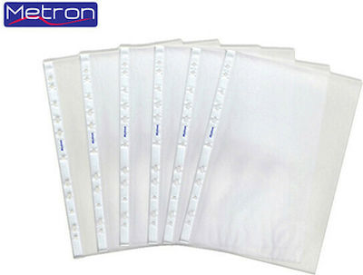 Metron Plastic Sleeve for Documents A4 with Holes and Reinforcement 57107