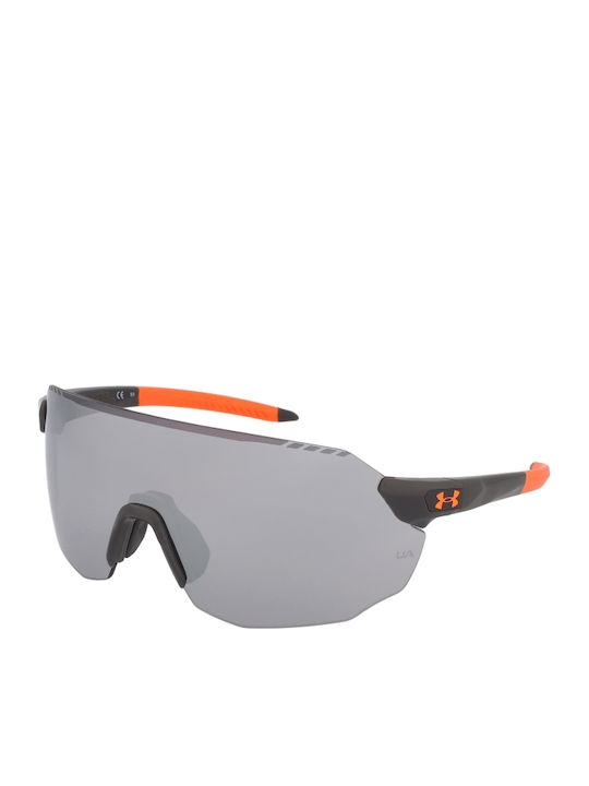 Under Armour Unisex Sunglasses with Gray Plastic Frame and Gray Lens UA Halftime KB7/QI
