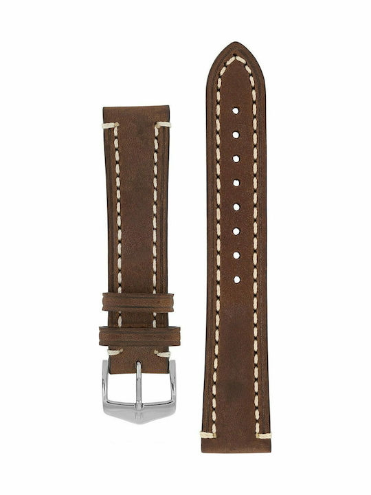 Hirsch Liberty Δερμάτινο Λουράκι Καφέ 20mm