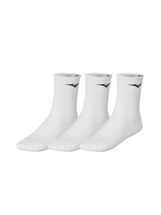 Mizuno Running Κάλτσες Λευκές 3 Ζεύγη