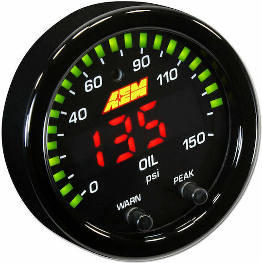 AEM Car Oil Pressure and Barometer Digital Instrument X-Series 150 PSI / 10 Bar Gauge