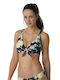 Botanical Leaf Bikini Τριγωνάκι Floral Μπλε