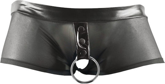 Svenjoyment Underwear Herren Sexy Boxer Hose mit Cock Ring Wetlook & Mesh Black 21321921701