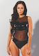 Guilty Pleasure Datex & Mesh Body Body Negru