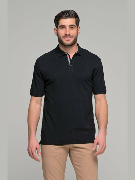 Ben Tailor Herren Shirt Kurzarm Polo Schwarz