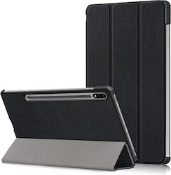 Techsuit Flip Cover Δερματίνης Μαύρο (Galaxy Tab S8 Ultra)