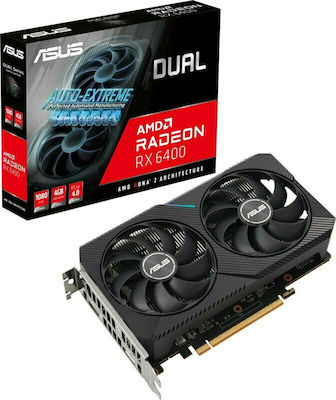 Asus Radeon RX 6400 4GB GDDR6 Dual Κάρτα Γραφικών