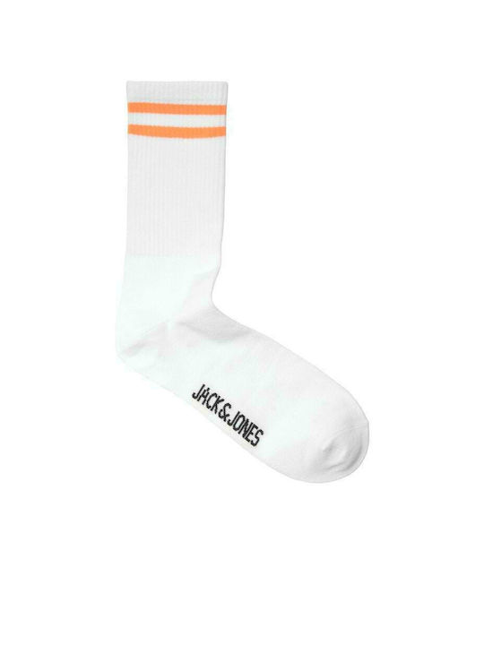 Jack & Jones Einfarbige Socken White / Orange 1Pack