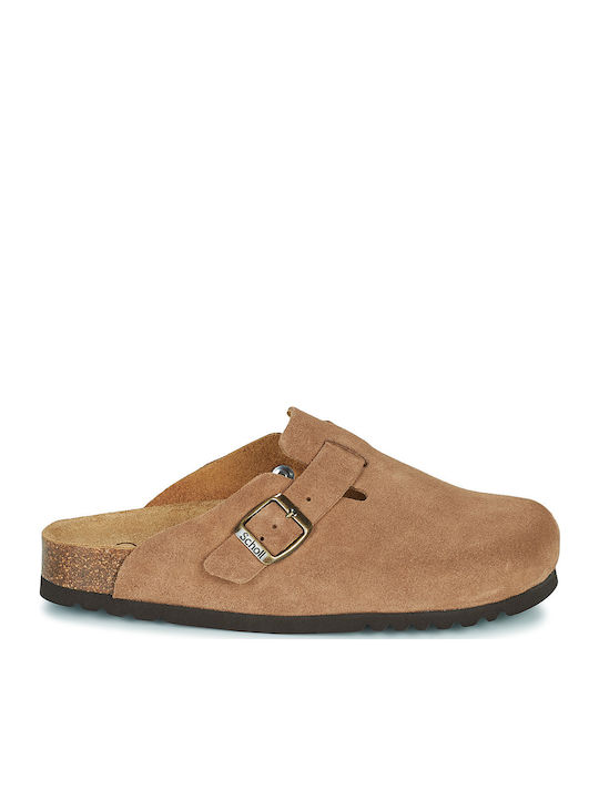 Fae Leather Winter Women's Slippers Brown
