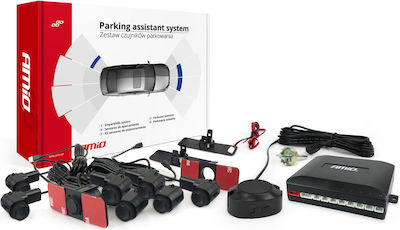 AMiO Car Parking System with Buzzer and 8 Sensors in Black Colour