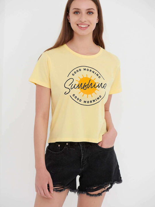 Funky Buddha Damen T-shirt Lemon Drop
