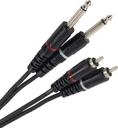 Plugger Easy 2x 6,3mm Stecker - 2x RCA-Stecker 1,5m Plugger Easy 2x 6,3mm Stecker - 2x RCA-Stecker 1,5m