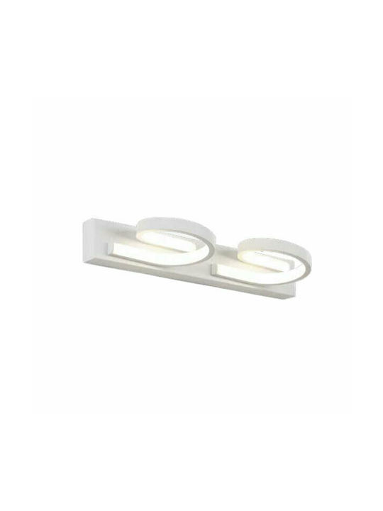 Eurolamp Μοντέρνο Φωτιστικό Τοίχου με Ενσωματωμένο LED και Φυσικό Λευκό Φως σε Λευκό Χρώμα Πλάτους 47cm