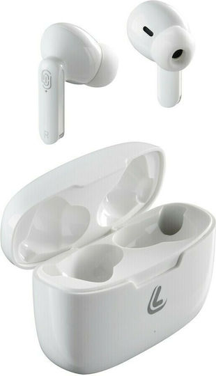 Lampa Sion 5.0 In-ear Bluetooth Handsfree Ακουστικά με Θήκη Φόρτισης Λευκά