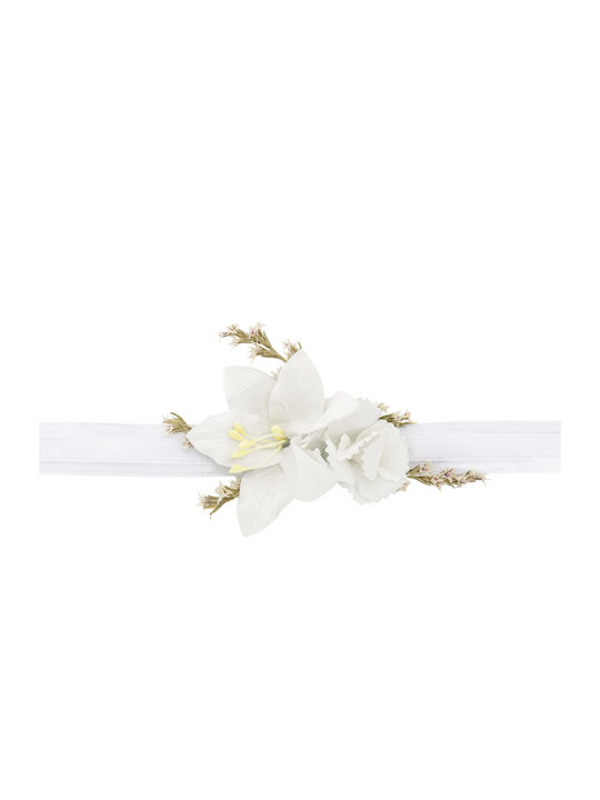 Bridal Bracelet Λουλούδια White