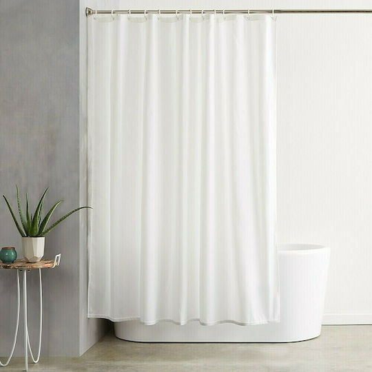 Cyclops Shower Curtain 180x180cm Λευκή