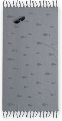 Nef-Nef Ocean Fish Kinder-Strandtuch Gray 120x70cm 030619
