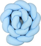 Baby Star Crib Bumpers Braided Inside Light Blue 19x210cm