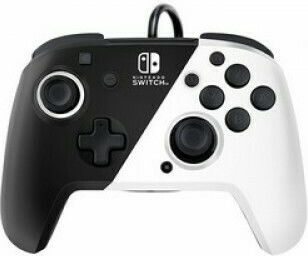 PDP Faceoff Deluxe+ Ενσύρματο Gamepad για Switch Black & White