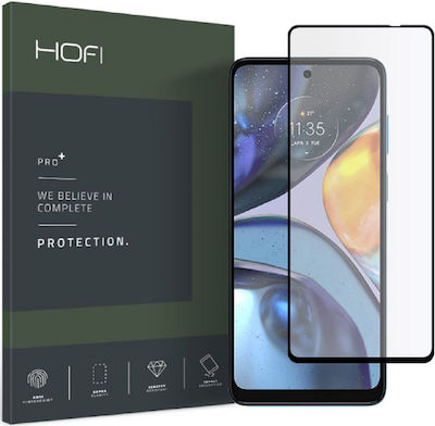 Hofi Premium Pro+ Vollflächig gehärtetes Glas Schwarz (Motorola Moto G22)
